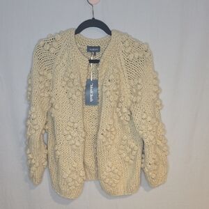 Modcloth Cream Textured Cardigan